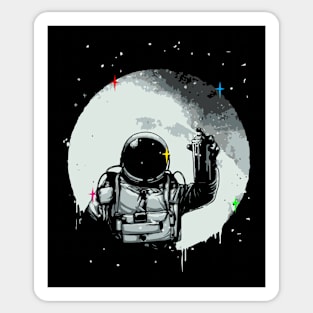 Trippy spray painting Astronaut Sticker